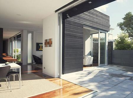 Las lineas rectas dominan las fromas de esta casa modernista de George Architects Las lineas rectas dominan las fromas de esta casa modernista de George Architects