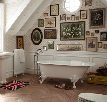 Decoración vintage para el cuarto de baño
