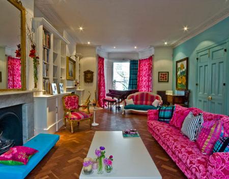 Decoración de interiores en diferentes colores