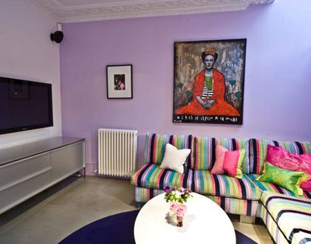 Decoración de interiores en diferentes colores