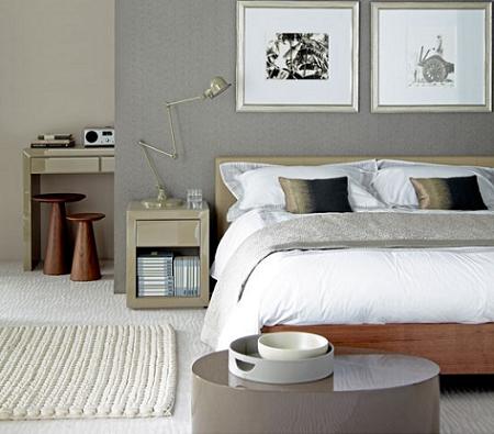 Dormitorio de color gris