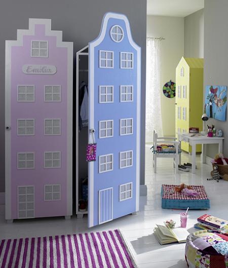 Muebles infantiles: Armarios con forma de casa