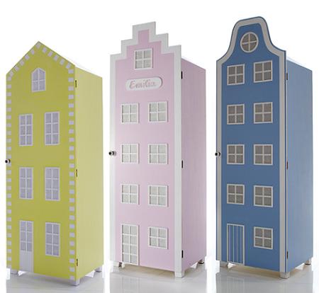 Muebles infantiles: Armarios con forma de casa