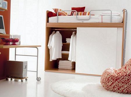 Dormitorios infantiles: La cama encima del armario Dormitorios infantiles: La cama encima del armario