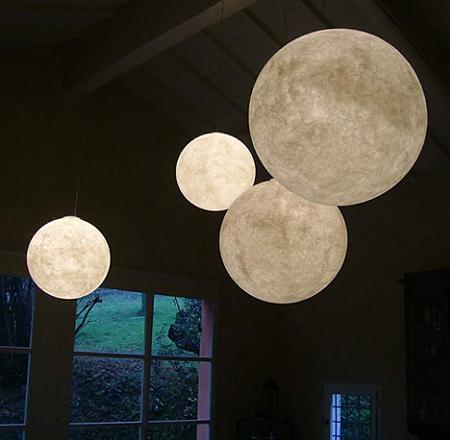 Lámpara que parece una luna llena Lámpara que parece una luna llena