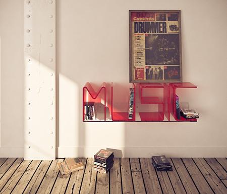 Estantería de diseño: con mensaje Estantería de diseño: con mensaje