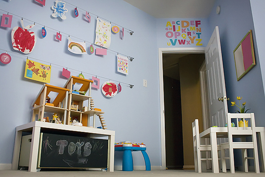 Cuarto de juegos en azul Cuarto de juegos en azul