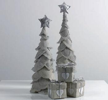 arbol de navidad en plateado