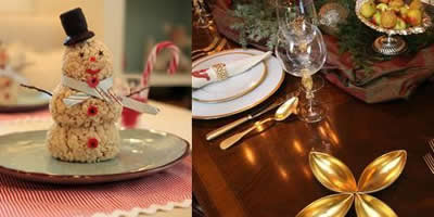 decoraciod de la mesa de navidad