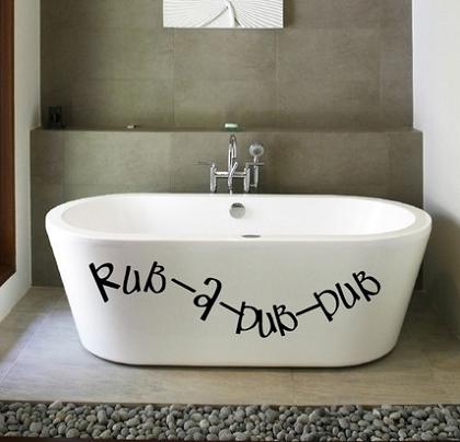 Vinilos para el cuarto del baño: en la bañera dub_dub_etsy.jpg